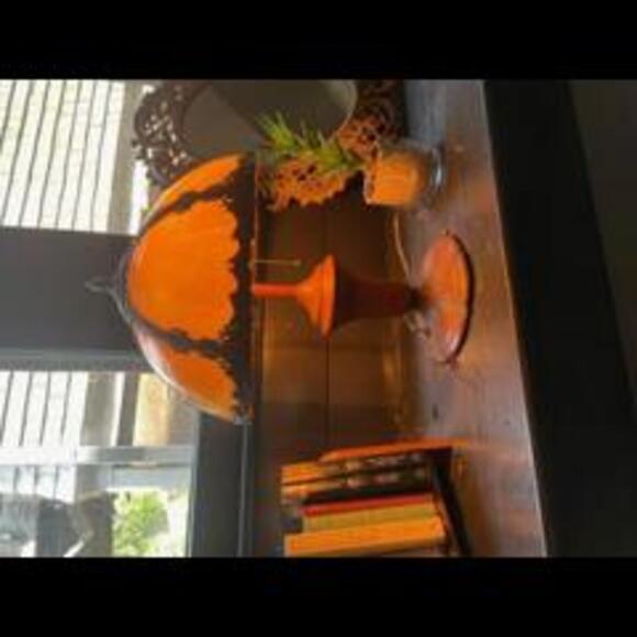 Antique Bradley & Hubbard 1920’s Slag Glass Table Lamp - Picture 7 of 7